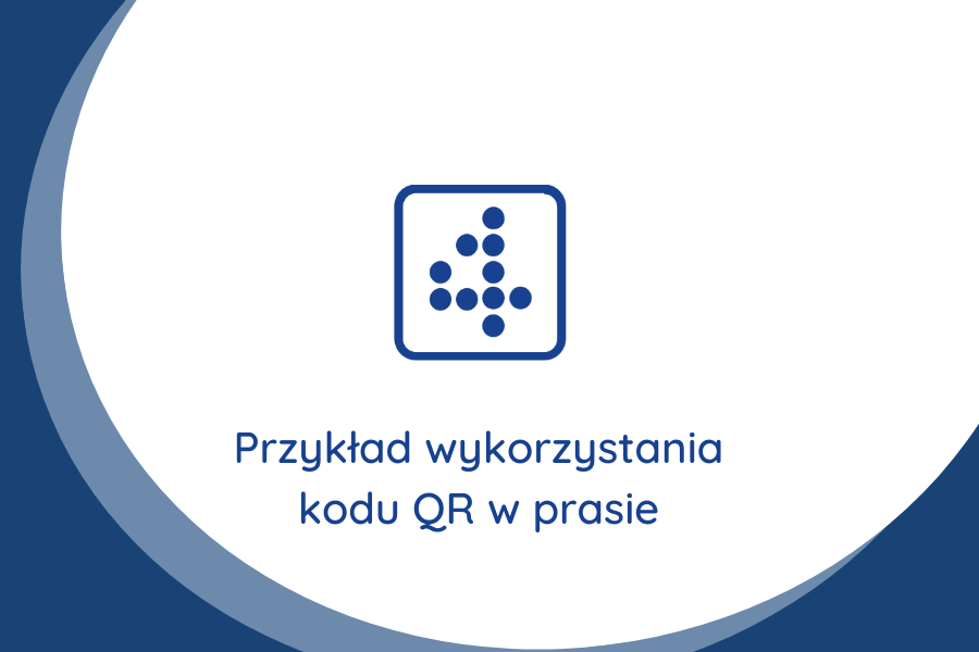 Przykład wykorzystania kodu QR w prasie